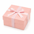 Scatola regalo 20 x 20 x 10 cm in cartone rosa con fiocco stile elegante